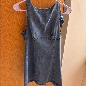Classic Denim Tank Dress - Blue